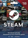  Подарочная карта кошелька Steam - 50 долларов США