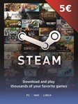 STEAM WALLET 5€ ЕВРО GIFT CARD | + ПОДАРОК