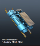 Roblox Futuristic Mech Sled Drop #2  AVATAR ACCESSORY