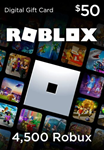 Roblox Gift Card 50 $ USD 4500 Робуксов Ключ США + 