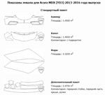 Электронные лекала на автомобили Acura MDX (YD3)