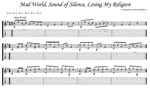 Mad World Sound of Silence Losing My Religion - табы