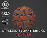 Стилизованный PBR текстура кирпиче + файл Substance