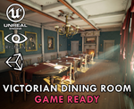 Victorian dining room for game ready