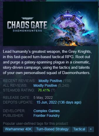 Warhammer 40,000: Chaos Gate - Daemonhunters GLOBAL KEY