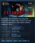 Observation (Steam Key GLOBAL)