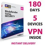 Bitdefender Total Security 2021 - 180 дней/5 устройств
