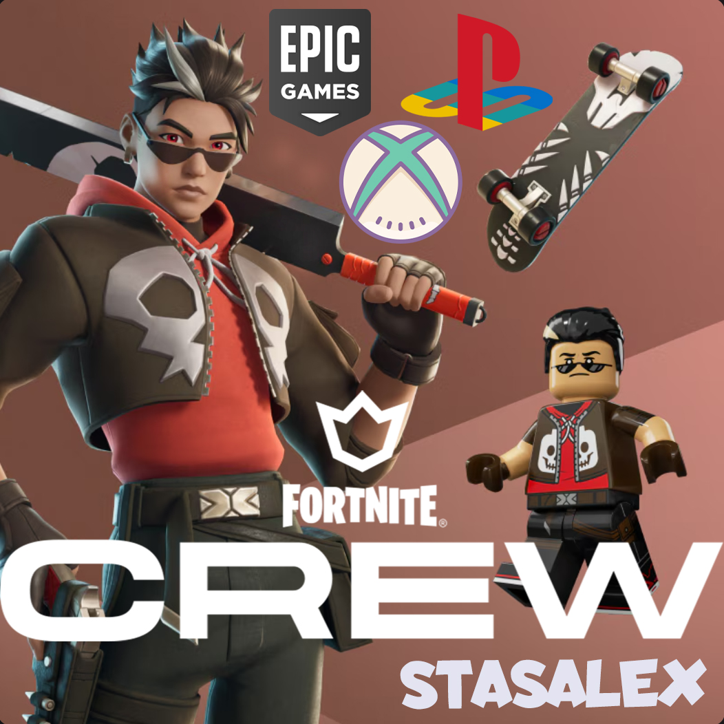 🚀FORTNITE CREW 1 МЕСЯЦ⭐БОЕВОЙ ПРОПУСК + НАБОР🎁🚀