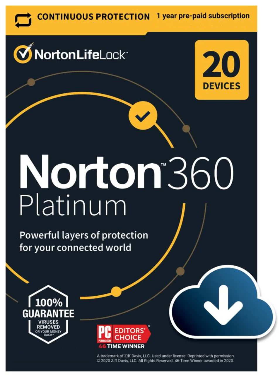 Norton 360 Platinum  20 devices / 90 дней  (Global)