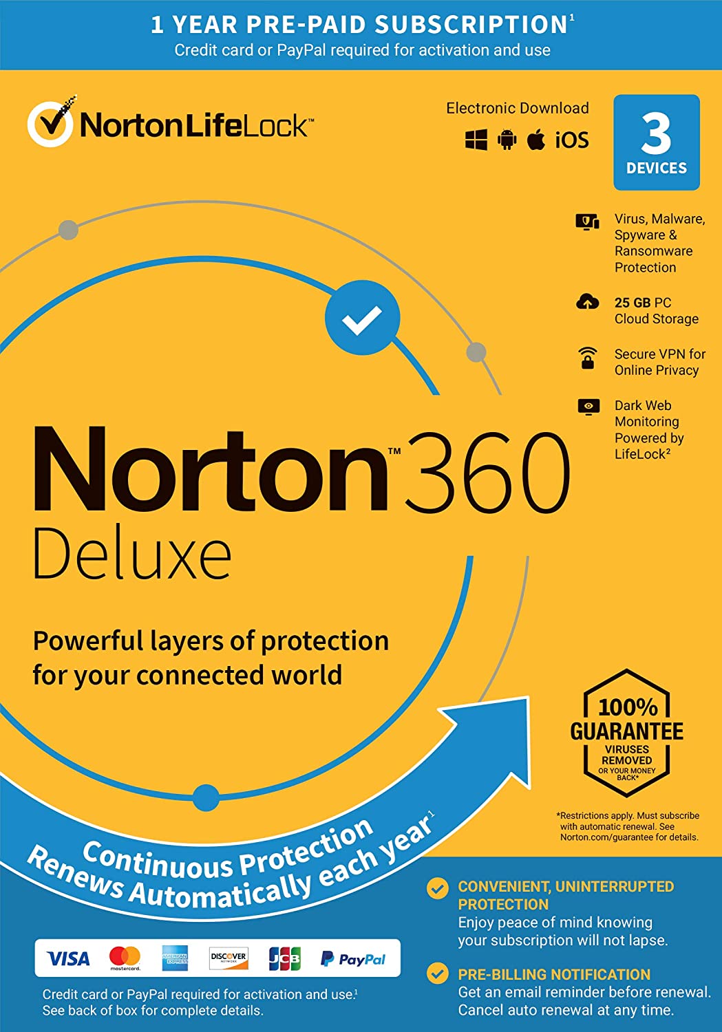 Norton 360 Deluxe  3 devices /  1 год  (Global)