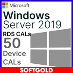 КЛЮЧ WINDOWS SERVER 2019 RDS DEVICE CAL (50 устр-в.)