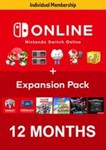 NINTENDO SWITCH ONLINE + EXPANSION PACK 12 МЕСЯЦЕВ