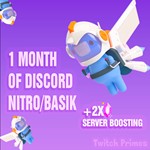 ⭐DISCORD NITRO 1-12 МЕСЯЦЕВ2 БУСТПодарком/Со вход