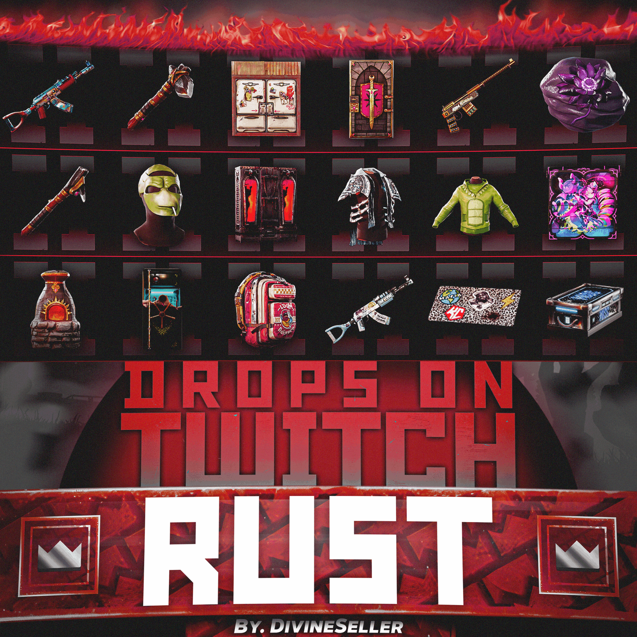 💎RUST ПРЕДМЕТЫ | TWITCH DROPS | РАУНД 35 | 20 СКИНОВ💎