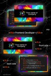 Визитная карточка / PSD шаблон / для ИТ-специалистов
