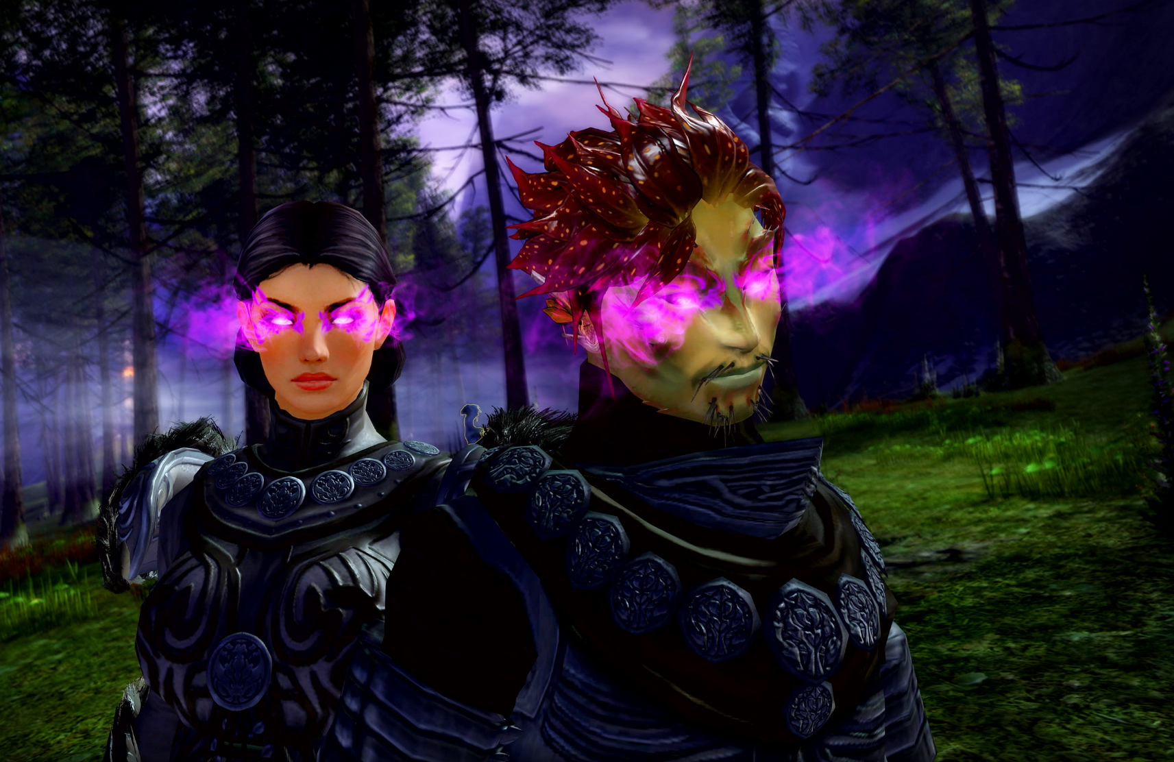 Guild Wars 2   Glowing Purple Mask