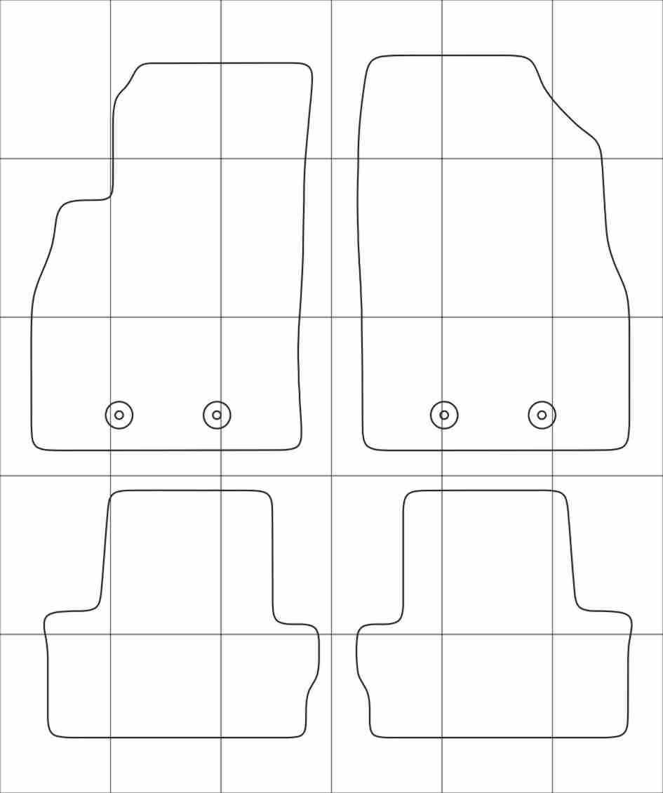 CHEVROLET Volt (2010-2015) Лекала автоковриков, вектор