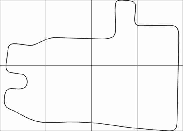 FORD TRANZIT 2008-- (3 mats) Лекала автоковриков