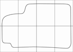 AUDI A8 1994-2002 Лекала автоковриков, вектор - изображение № 4