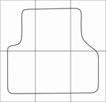 AUDI Q3 2011-- Лекала автоковриков, вектор - изображение № 2