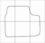 DAEWOO MATIZ II 2005-- Лекала автоковриков, вектор - изображение № 3