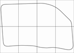 DAEWOO NEXIA 1995-- Лекала автоковриков, вектор - изображение № 2