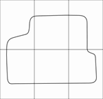 DAEWOO NEXIA 1995-- Лекала автоковриков, вектор - изображение № 3