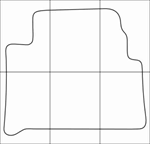 FORD Kuga 2008-2012 Лекала автоковриков, вектор - изображение № 3