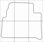 FORD Kuga 2008-2012 Лекала автоковриков, вектор - изображение № 4