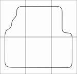 FORD Kuga 2012-- Лекала автоковриков, вектор - изображение № 5