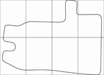 FORD TRANZIT 2008-- (3 mats) Лекала автоковриков