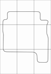 HYUNDAI SANTA FE 2006-2010 Лекала автоковриков - изображение № 3