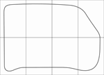 KIA RIO 2 2005-2011 Лекала автоковриков векторные - изображение № 2