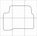 KIA RIO 2 2005-2011 Лекала автоковриков векторные - изображение № 4