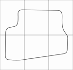 MAZDA 626 GF 1991-1997 Лекала автоковриков вектор - изображение № 3