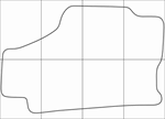 MAZDA 626 GF 1997-2002 Лекала автоковриков вектор